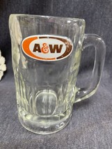 A &amp; W Root Beer 5 3/4” Mug Heavy Glass W Dimples &amp; Columns - £6.25 GBP