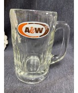 A &amp; W Root Beer 5 3/4” Mug Heavy Glass W Dimples &amp; Columns - £6.20 GBP