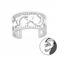 Moon star sterling silver ear cuff - $14.00