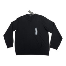 CK Calvin Klein Men’s Extra Merino Wool Large Sweater V Neck Pullover Black NWT - £31.64 GBP