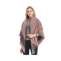Multi Color Oversized Striped Scarf Winter Shawl Blanket Wrap Checkered Scarf - £14.14 GBP