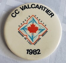 1982 CC VALCARTIER CADETS EASTERN REGION CANADA PINBACK BUTTON CANADIAN ... - $16.99