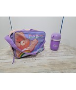 Vintage 2003 Care Bear Soft Side Zipper Lunch Box 10&quot; x 8&quot; Purple w Soup... - $48.00 CAD