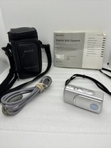 SONY Cybershot DSC-U30 Digital Still Camera With Case, Cord &amp; Memory Card Works - £73.34 GBP