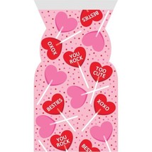Valentines Day Heart Shaped Treat 20 ct Cello Large Bags - £3.31 GBP