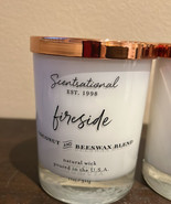 2 Scentsational Fireside Candle Glass Jar 11 Oz  Coconut Wax Blend - £39.32 GBP