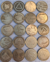 Lot of 30 Serenity Prayer Bronze Medallions AA Alcoholics Anonymous Chip Coins - £31.45 GBP