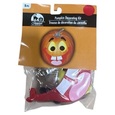 4 Halloween Pumpkin Mess Free Push-In Face Decorating Kit, 4 Different Patterns Item image 3