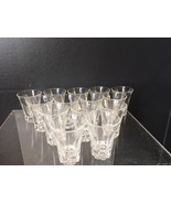Vtg Lot Of 14 Clear Shot  Glasses Barware Drink Faceted 2 1/8” - £12.97 GBP