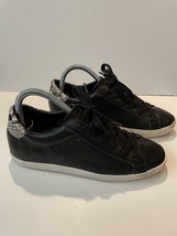 Women’s Banana Republic Essential Leather Sneaker Size 7.5 Black Python Back - £23.70 GBP