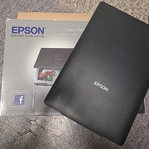 Epson Perfection V19 Flatbed Scanner Black Preowned Tested Working - $45.00