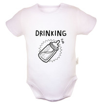 Twins Baby Drinking Buddies Funny Baby Bodysuits Newborn Romper Toddler Outfits - £8.20 GBP