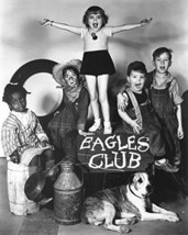 Our Gang Kids Singing On Eagles Club Sign W/Dog 16X20 Canvas Giclee - $69.99