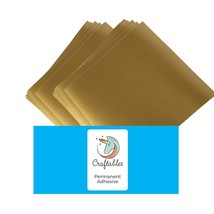 Gold Vinyl Sheets - Permanent, Adhesive, Glossy &amp; Waterproof | (10) 12&quot; ... - £14.85 GBP