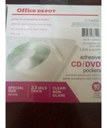 Office Depot Adhesive CD/DVD Clear Non-glare Pockets 20 Pockets 2/10 Pks... - €13,81 EUR
