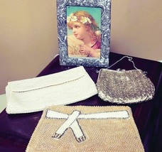 Beaded Bags, Sequined in a lot of 3 Vintage 40s-50s Japan - £31.27 GBP