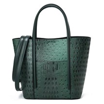 Women&#39;s Bag Crocodile Ostrich Textiles Large Capacity Bucket Bag Fashion Commute - £42.49 GBP