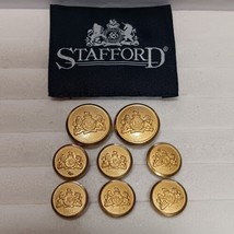 Stafford Gold Blazer Buttons 8 2-Large, 6 Smaller Waterbury - $14.95