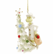 Lenox Sneaky Grinch Figurine Ornament Who Stole Christmas Tree Toy Bag Gift NEW - £54.81 GBP