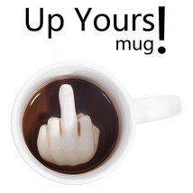 Middle Finger Cup, Ceramic Mug, Fuck Cup, Funny Mug, Prank Gift,Gift for Friends - £18.07 GBP