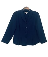 Danny&amp;Nicole Vintage 1990’s Navy Shawl Collar Dress Jacket Peplum Bottom... - $21.93 CAD