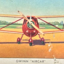 Airplane Wings Historic Card Gwinn Aircar Tobacco Cigarette Original Vin... - £9.83 GBP