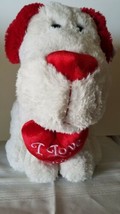 Valentine&#39;s Day Jumbo Dog Plush Stuffed Animal w/Tag - £23.97 GBP