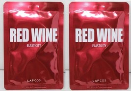 Lapcos Daily Elasticity Daily Skin Mask Red Wine Exp 10/2023 Pack 2 - £6.38 GBP