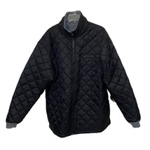 Reversible Full Zip Quilted Fleece Jacket Coat Mens Large Premier International - £26.46 GBP