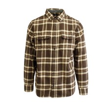 Vans Men&#39;s Demitasse Tao Taupe Westminister L/S Flannel Shirt - £16.97 GBP
