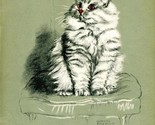Gladys Emerson Cook Color Cat Print White Cat - £8.56 GBP