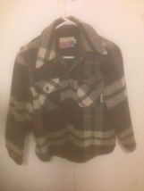 vintage 70s SEARS PUT ON SHOP  PLAID HEAVY WOOL JACKET SHIRT  size 20 ch... - $68.31