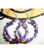 Amethyst Hoop Earrings - €8,68 EUR