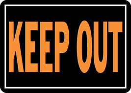 KEEP OUT Metal SIGN 10&quot; x 14&quot; Fluorescent Weatherproof Aluminum posted HY-KO 807 - £18.84 GBP