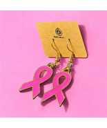 BREAST CANCER AWARENESS DANGLE EARRINGS - $4.95