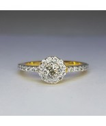 1.40 Ct G-H/VS1 Natural Solitaire With Accents Diamonds Women&#39;s Ring 14 ... - £4,620.43 GBP