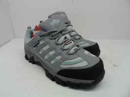 Aggressor Women&#39;s Steel Toe Steel Plate Approach Hiking Shoes Grey/Blue Size 9M - £19.64 GBP