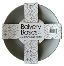 Balvery Basics by BIA 4 Pack 8.25&quot; Salad Plates - Gray - £19.61 GBP