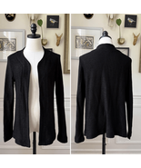 Chico’s Traveler’s Black Basketweave Cardigan Open Front 2 L - $451.12 MXN