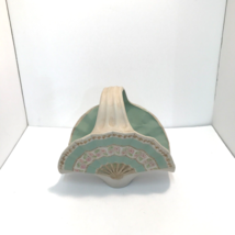 Fan Basket Dona&#39;s Ceramic VICTORIAN/ Oriental Floral 6.5&quot;H Vintage 90&#39;s - £11.65 GBP