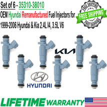 OEM 6Pcs Hyundai Fuel Injectors for 2003-2006 Hyundai Santa Fe LX Sport 3.5L V6 - £88.37 GBP
