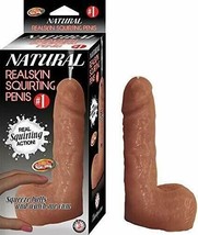 Nasstoys Natural Realskin 6 Inch Squirting Penis Dildo #1 Brown - $25.98