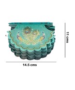 Paper Pack of 10 Turquoise Color Designer Shagun Envelopes (Fan-Pankha S... - £10.74 GBP