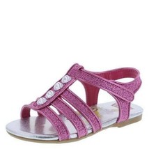 Girls Sandals Disney Palace Pets Pink Jeweled Flats Toddler Shoes-sz 5T - £8.61 GBP