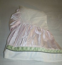 Kidsline Ladybug Dust Ruffle Baby Crib Nursery Bedding Bed Skirt Pink Mint Green - £13.72 GBP