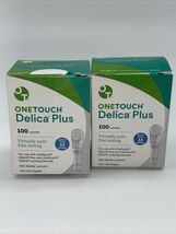2 One Touch Delica Plus Lancets 100 Extra Fine 33G ~OPEN BOX Exp. 02/29 ... - $21.68