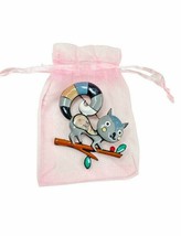 2.25" Wide Large Enameled Gray Squirrel Brooch Pin "C" Clasp Backpack Jewelry - $14.25