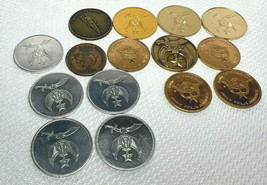 Vtg Boumi Temple Shriners Hospital Circus 1970s-1990s Coin Lot Of 15 Bal... - £23.59 GBP