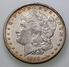 1892-O Silver Morgan Dollar in AU Condition, Very Nice Luster, Rim Toning - £176.17 GBP