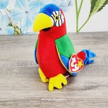 Ty Beanie Babies Jabber The Parrot Plush 6&quot; NWT  Birthday 10-10-1997 - £8.04 GBP